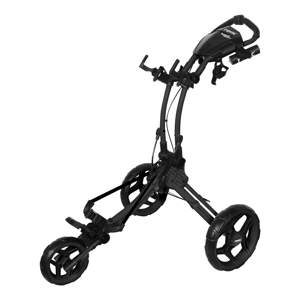 Rovic RV1D Push Cart - Charcoal/Black - Truly Unique Disc Golf